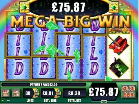 £150.00 MEGA BIG WIN (500X STAKE) ON WIZARD OF OZ™ ONLINE SLOT AT JACKPOT PARTY®