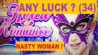 •ANY LUCK ? Free Play Slot Live Play (34)•NASTY WOMAN !! HEART OF ROMANCE Slot (KONAMI)• $3.00 Bet