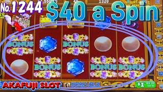 RETRIGGER and RETRIGGER!⋆ Slots ⋆ Davinci Diamonds Slot Machine $40 A Spin Jackpot @YAAMAVA Casino 赤富士スロット