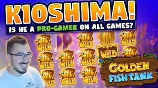 Huge win! Golden Fish tank BIG WIN - 12 euro bet - Casino With KioShiMa (k1o) from LIVE stream