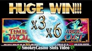 $$$ TIMBERWOLF LEGENDS Slot Machine - HUGE WIN x3 x6 - Aristocrat $$$