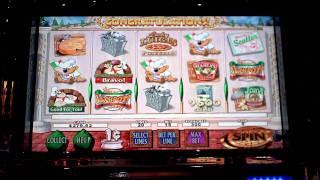 Lucky Luigi's Pizza slot bonus win at Sands Casino