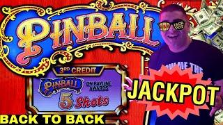 ★ Slots ★2 HANDPAY JACKPOTS★ Slots ★ On High Limit PINBALL & Double Gold 3 Reel Slot Machines | Back