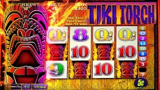 LIVE BONUSES!!! RE-TRIGGERS!!! Tiki Torch !!! BONUSES !!! Aristocrat Slots in Casino