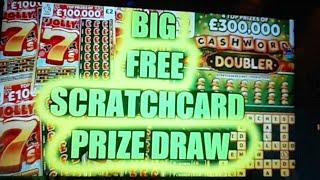 SCRATCHCARD. RAFFLE...FOR THE VIEWERS "LIVE"..WHO WINS  WHAT