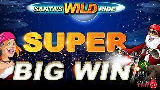 SUPER BIG WIN ON SANTA'S WILD RIDE SLOT (MICROGAMING) - 1,80€ BET!