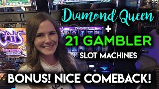 BONUS Nice Run on Diamond Queen! Slot Machine!