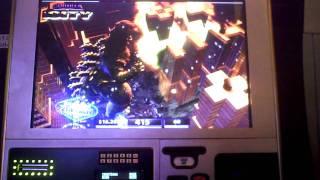 Godzilla vs MechaGodzilla slot bonus win at Harrah's Casino