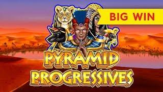 Pyramids Progressives Slot - NICE SESSION, ALL FEATURES!