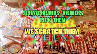 SCRATCHCARDS..VIEWERS PICK TONIGHT & TOMORROW WE SCRATCH