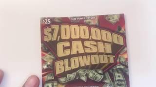 $25 New York Lottery Cash Blowout winner