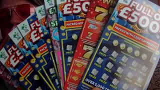 BIG Bank holiday Scratchcards Game...FULL of 500's..10 pound card..WINNING 777