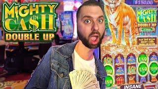 ↑ MIGHTY CASH DOUBLE UP ↑ BIG WIN on a RANDOM FEATURE!