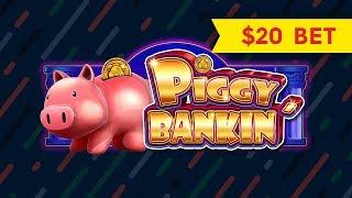 Lock It Link Piggy Bankin' Slot - $20 Max Bet Bonus!