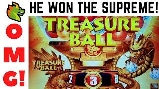 MASSIVE WINS on TREASURE BALL SLOT POKIE - INCLUDES A MASSIVE HAND PAY WIN BY SOMEONE NEXT TO US!!!
