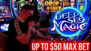 High Limit DEEP SEA Magic Drop & Lock Slot Machine | Up To $50 Bets | SE-1 | EP-13
