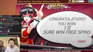 Huge bets and wins in Koi Princess