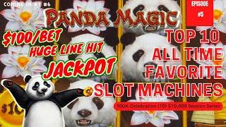 Our Top 10 Favorite Slot Machines Ep.#5 Dragon Link Panda Magic HANDPAY JACKPOT on $100 Bonus Round