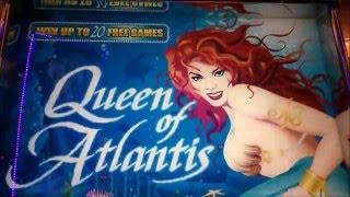 •ANY LUCK ? Free Play Slot Live Play (6) •Queen of Atlantis Slot machine•5￠Slot $3.00 Bet