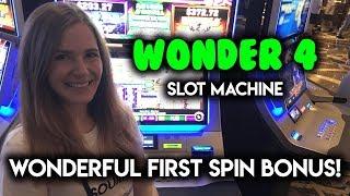 4 COIN FIRST SPIN BONUS! Wonder 4 Buffalo Gold Slot Machine! WONDERFUL Win!!!