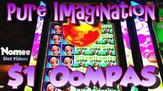 Wonka Pure Imagination Slot Machine - One Dollar Oompas - Big Win!