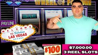 $100 Wheel Of Fortune & More High Limit Action - $7,000.00 Live Slot Play In Las Vegas | SE-7 | EP-4