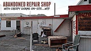 ABANDONED Repair Shop with CREEPY DORM ROOMS!