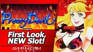 Pretty Devil Slot - First Look, Live Play and Re-Spin Features in New SIX-Reel Konami game