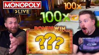 BIGGEST 4 Rolls Win in Monopoly Live - LOTS of DOUBLES!