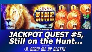 Jackpot Quest #5 - Sunset King slot, Still on the Hunt with Live Play/Free Spins