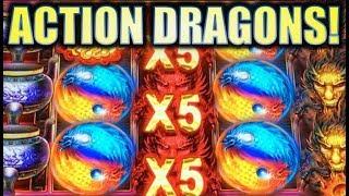 •ACTION DRAGONS! BIG WIN RUN!• • MAJOR JACKPOT PROGRESSIVE WIN! (AINSWORTH) Slot Machine Bonus