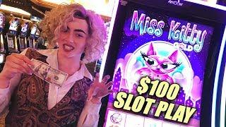 $100 Miss Kitty Slot Play with Heather | Slot Ladies