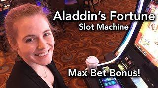 Aladdins Fortune Slot Machine * Max Bet* Bonus! Nice Comeback!!!