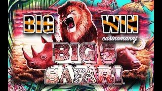 *Big Win* - BIG 5 SAFARI SLOT - LET'S GO TO THE JUNGLE! - Slot Machine Bonus
