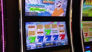 VGT $14,575 Total POLAR HIGH ROLLER RED SCREENS 20 LINE STARTED & ENDED WITH HANDPAY CREDIT $100 Max