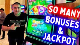 Too MUCH Bonuses & JACKPOT On Huff N More Puff Slot Machine