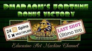 24  FREE SPINS X 5•LAST SHOT •PHARAOH'S FORTUNE•BY IGT