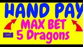 HANDPAY 5 Dragons!: Slot Machine Slot #slot #slotwinner #pokie #pokies