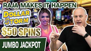 ⋆ Slots ⋆ $50 PER SPIN on Dollar Storm? ⋆ Slots ⋆ Only RAJA Can Make It Happen for a JACKPOT