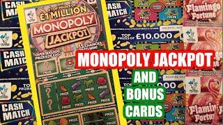 •Wow!•......Scratchcard MONOPOLY JACKPOT..And Lots BONUS CARDS.....more than a One Card Wonder