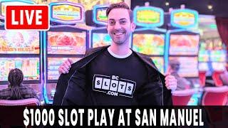 • LIVE $1000 • Slot Machines • San Manuel Casino #AD