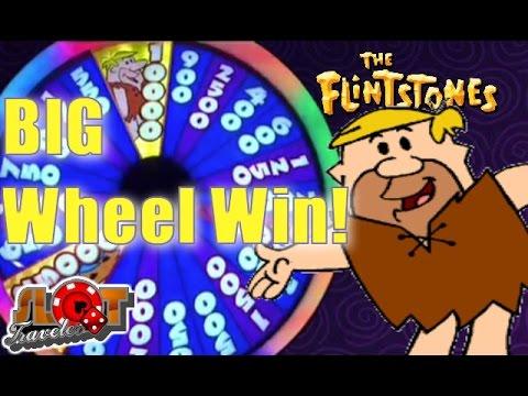 The Flintstones slot machine - Wheel Bonus Big Win! • SlotTraveler •
