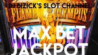 ~*** MAX BET ***~ FREE SPIN PROGRESSIVE BONUS ~ Flame of Olympus Slot Machine ~ PICKING A JACKPOT! •