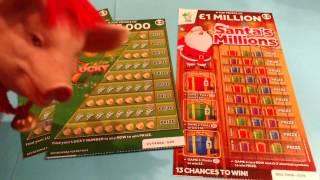 Scratchcards ..SANTA'S Millions...9x LUCKY. Scratchcards..and More......with Piggy..