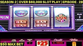 High Limit Wheel Of Fortune & Triple Stars Slot Machines Live Play  | Season-2 | EPISODE #28
