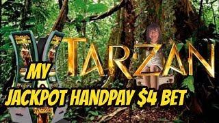 JACKPOT HANDPAY $4 BET ON TARZAN