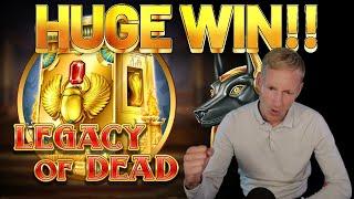 HUGE WIN!! LEGACY OF DEAD BIG WIN -  Casino slot from Casinodaddy LIVE STREAM
