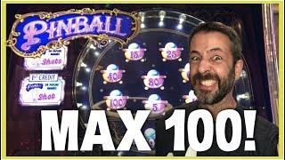 100 SPINS ON PINBALL SLOT MACHINE! WHAT'S MY PAYBACK %?