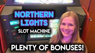 So many BONUSES including a 4 Symbol BONUS! Northern Lights Slot Machine!