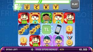 WORDS WITH FRIENDS Video Slot Casino Game with a WORDS WITH WINS FREE SPIN BONUS